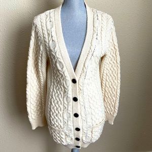 Inis Crafts made in Ireland 100% merino wool cardigan